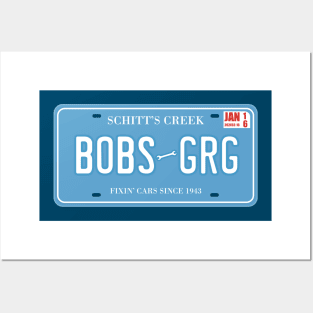 Bob's Garage License Plate Posters and Art